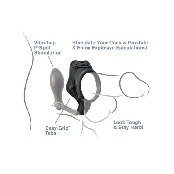 Fantasy C-Ringz Anillo con Plug Anal Pesado Color Negro - imagen 3