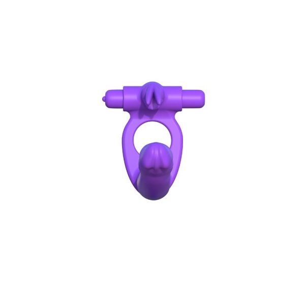 Fantasy C-Ringz Anillo de Silicona de Doble Penetración Rabbit Púrpura - imagen 3