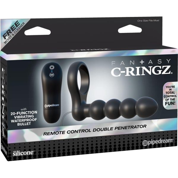 Fantasy C-Ringz Anillo Doble Penetrador con Control Remoto Color Negro - imagen 5