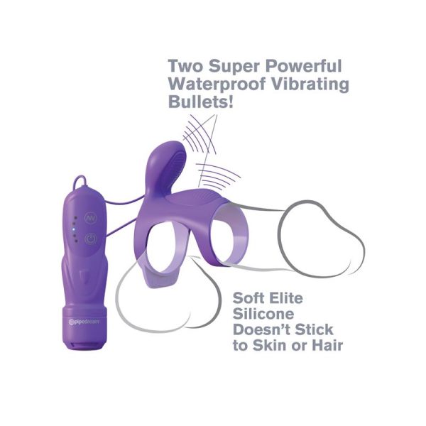 Fantasy C-Ringz Anillo Vibrador para Parejas Ultimate Cage Púrpura - imagen 6