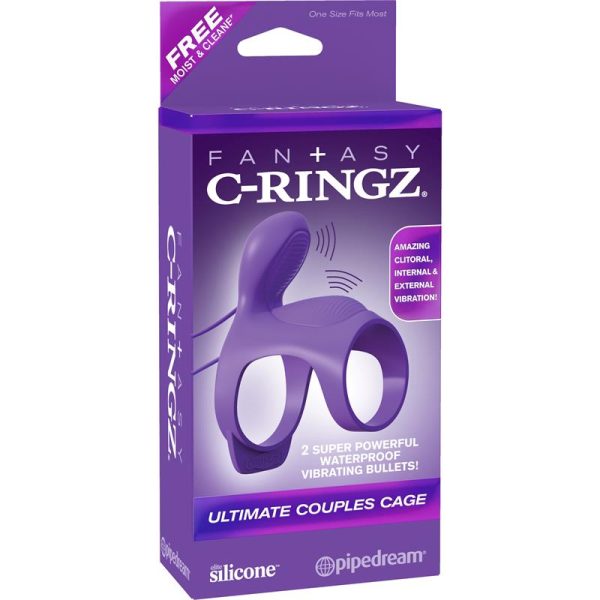 Fantasy C-Ringz Anillo Vibrador para Parejas Ultimate Cage Púrpura - imagen 7