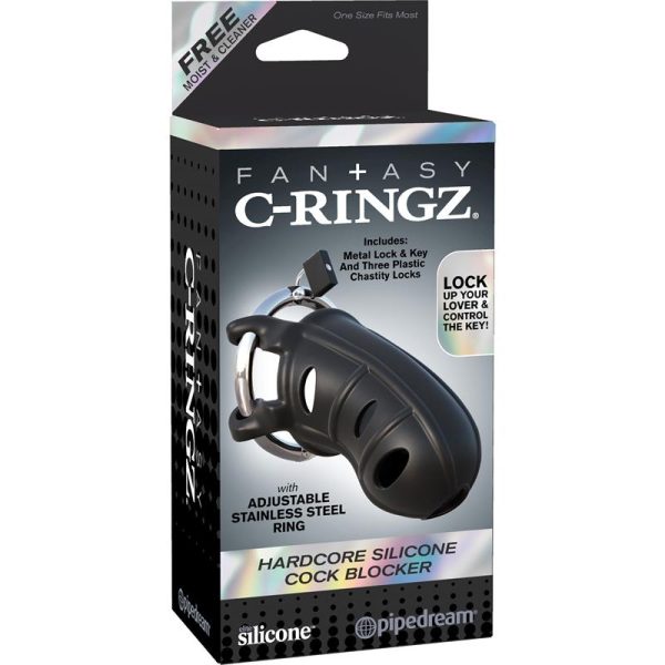 Fantasy C-Ringz Jaula de Silicona Hardcore para el Pene Color Negro - imagen 2