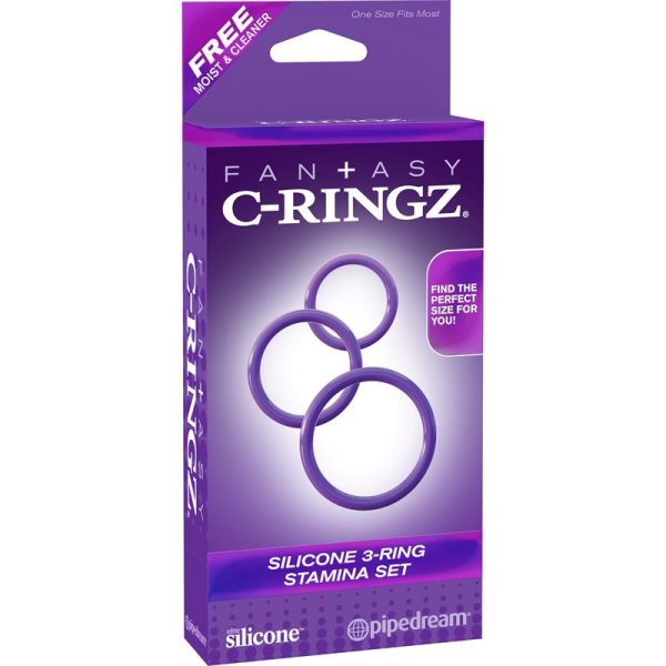 Fantasy C-Ringz Set de Anillos de Silicona para Resistencia - Púrpura - imagen 3