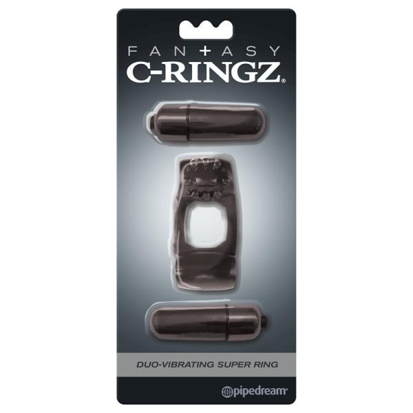 Fantasy C-Ringz  Super Anillo Duo Vibrador Negro - imagen 3