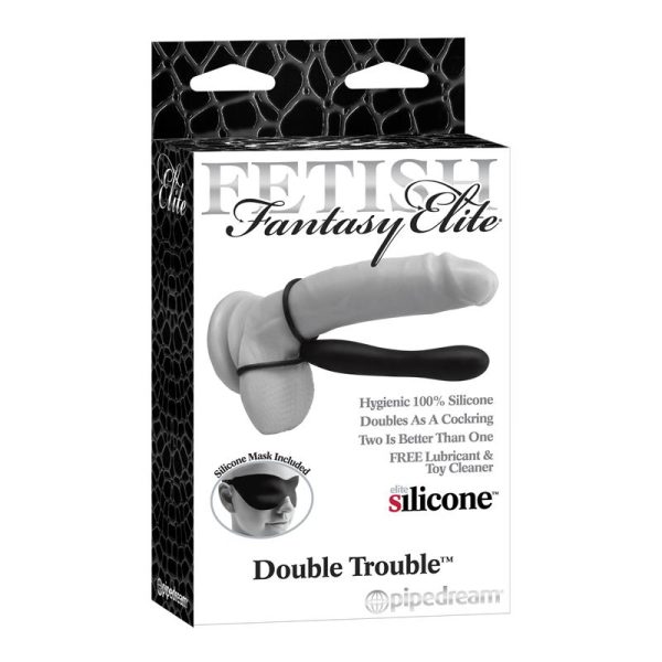 Fetish Fantasy Elite Double Trouble Dildo con Correa Negro - imagen 2