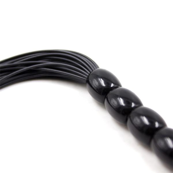 Flogger de Silicona con Mango con 6 Bolas 26 cm Negro - imagen 2