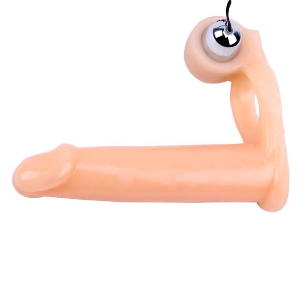 Funda para el Pene con Vibracion 15.5 cm Natural - imagen 2
