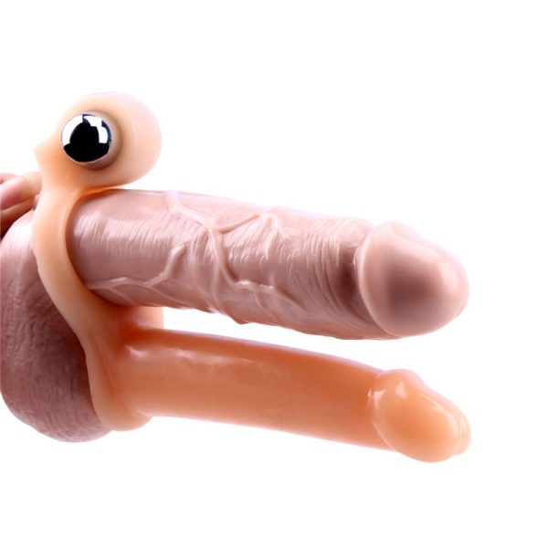 Funda para el Pene con Vibracion 15.5 cm Natural - imagen 6