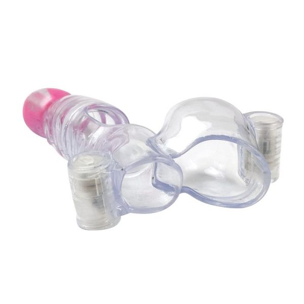 Funda para el Pene y Testículos 3 Balas Vibradoras Transparente - imagen 4