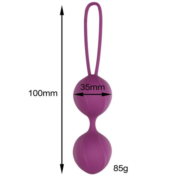 Garbo Bola Doble Kegel Silicona Púrpura - imagen 2