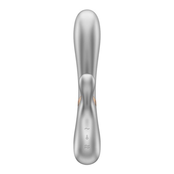 Hot Lover Vibrador Efecto Calor con APP Plata y Champagne - imagen 6