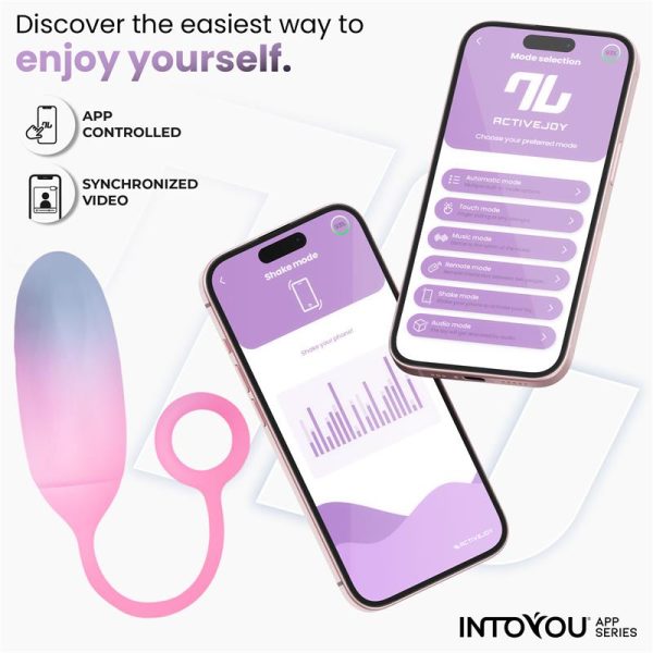 Huevo con APP Silicona Doble Capa Azul/Rosa - imagen 8