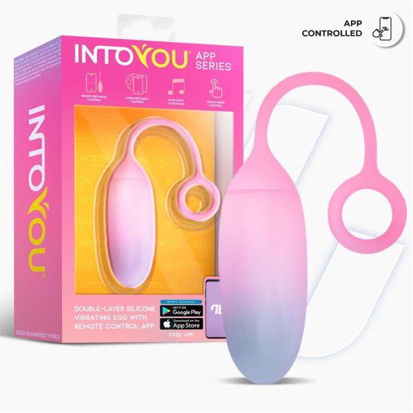 Huevo con APP Silicona Doble Capa Azul/Rosa - imagen 3