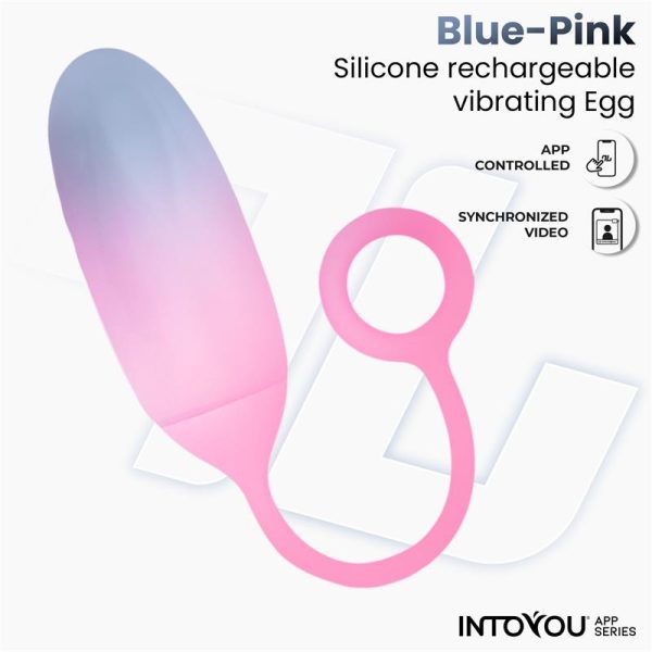 Huevo con APP Silicona Doble Capa Azul/Rosa - imagen 9