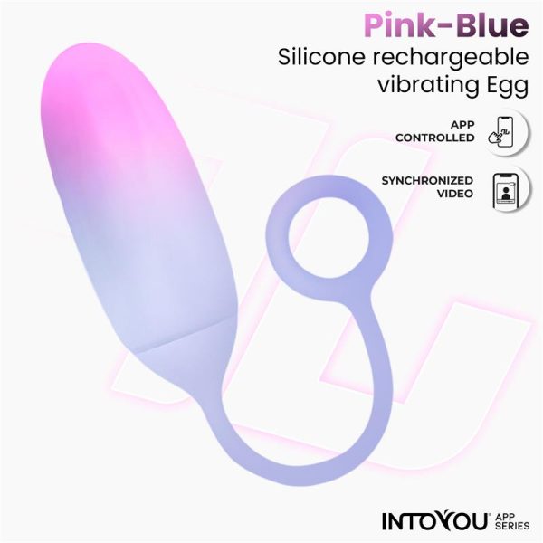 Huevo con APP Silicona Doble Capa Rosa/Azul - imagen 8