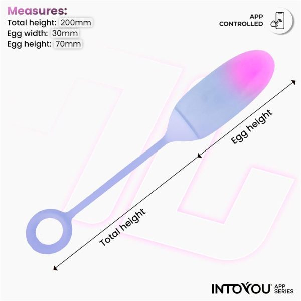 Huevo con APP Silicona Doble Capa Rosa/Azul - imagen 3
