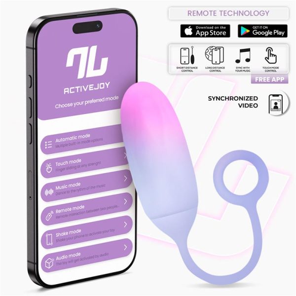 Huevo con APP Silicona Doble Capa Rosa/Azul