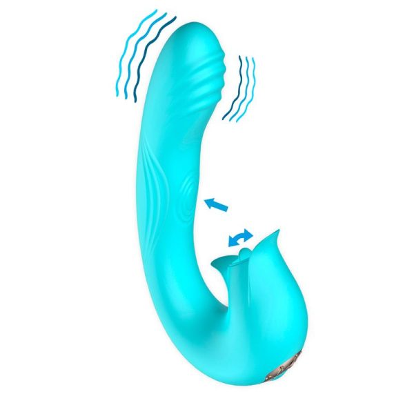 Hydra Vibrador con Pulsación y Lengua Estimuladora de Clítoris 3 Motores USB - imagen 4