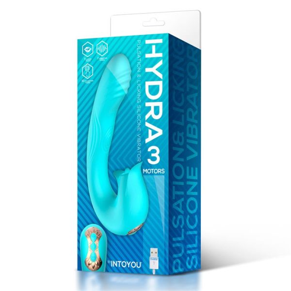 Hydra Vibrador con Pulsación y Lengua Estimuladora de Clítoris 3 Motores USB - imagen 5