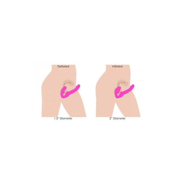 Inflatable Vibrador Doble Funcion Inflable Control Remoto Rosa - imagen 3