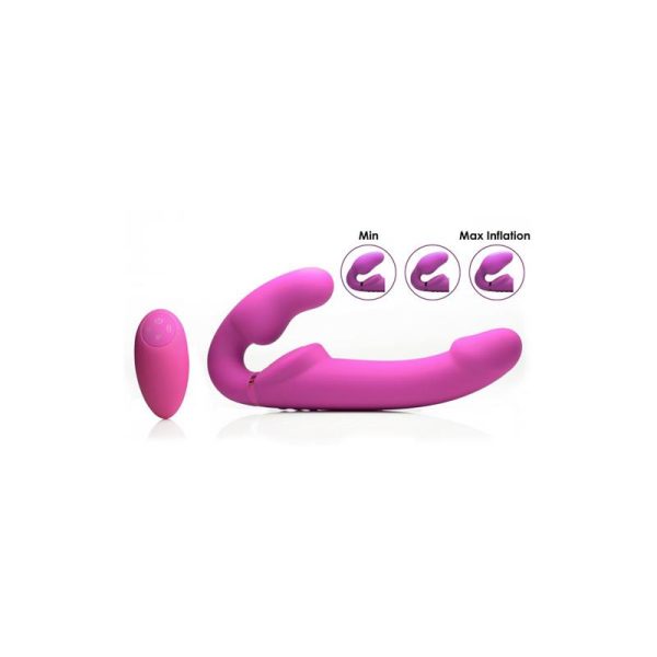Inflatable Vibrador Doble Funcion Inflable Control Remoto Rosa - imagen 4