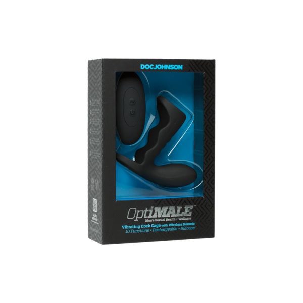 Jaula para el Pene con Vibración y Control Remoto Negro - imagen 6