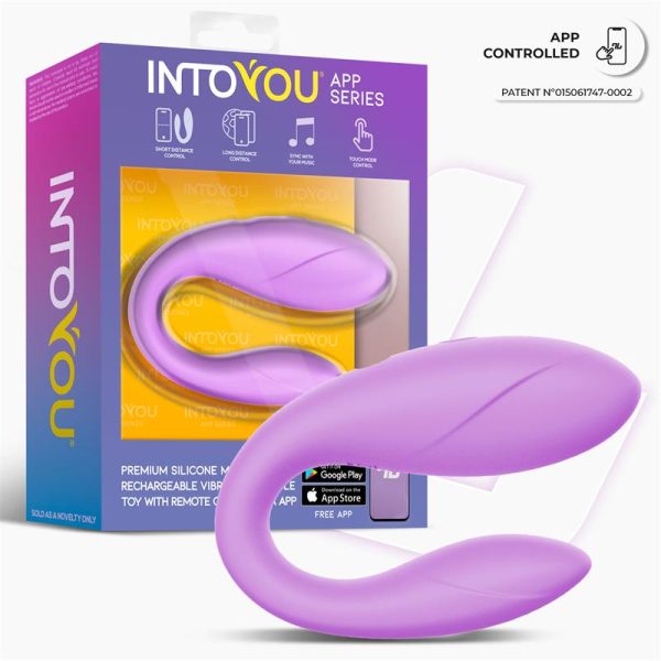 Juguete para Parejas con APP Flexible Silicona Lavanda - imagen 6