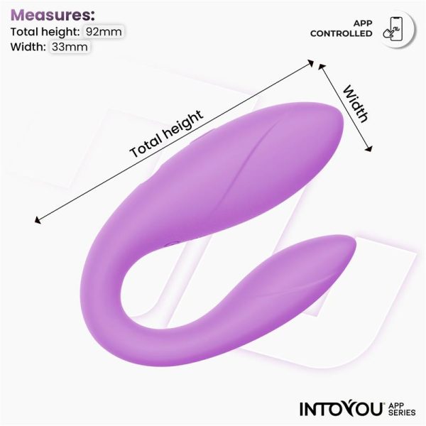 Juguete para Parejas con APP Flexible Silicona Lavanda - imagen 3