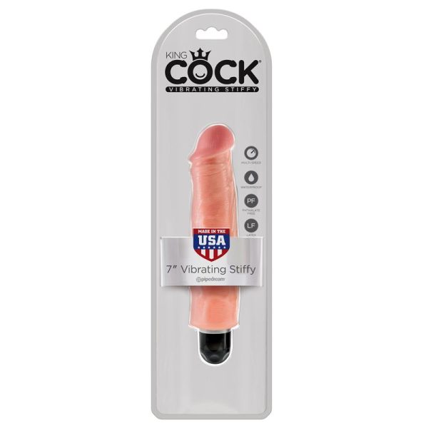 King Cock Vibrador Stiffy de 7 - Color Natural - imagen 2