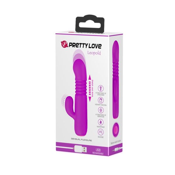 Leopold Vibrador con Función de Movimiento USB Silicona - imagen 4