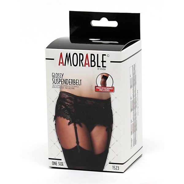 Liguero con Tanga y Medias Negro - imagen 3
