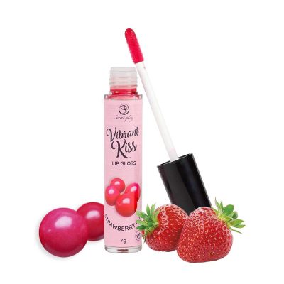Lip Gloss Vibrant Kiss Sabor Chicle de fresa