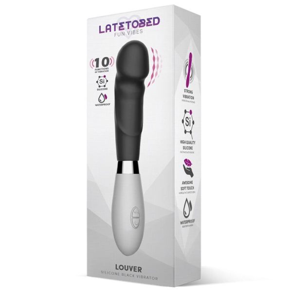 Louver Vibrador Silicona Negro - imagen 2