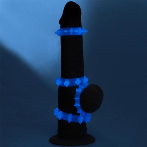 Lumino Play Set 4 Anillo para el Pene Luz Azul - imagen 8