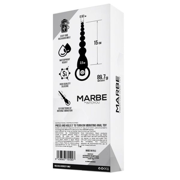 Marbe Cadena Anal con Vibración USB Silicona - imagen 3