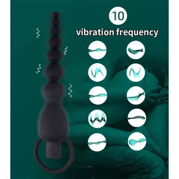 Marbe Cadena Anal con Vibración USB Silicona - imagen 4