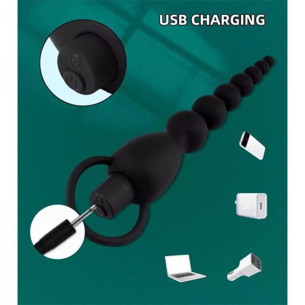 Marbe Cadena Anal con Vibración USB Silicona - imagen 7