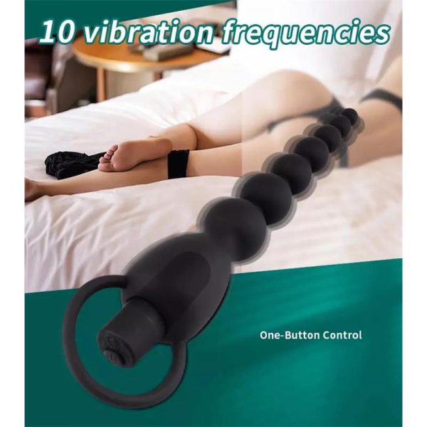 Marbe Cadena Anal con Vibración USB Silicona - imagen 9