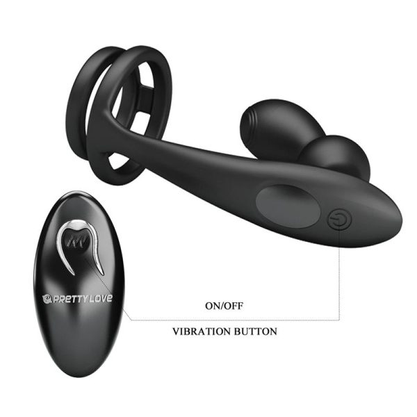 Marshall Plug Anal con Vibración y Anillo para el Pene y Testículos - imagen 9