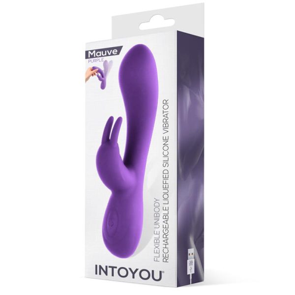 Mauve Vibrador Unibody Silicona Líquida USB Púrpura - imagen 5