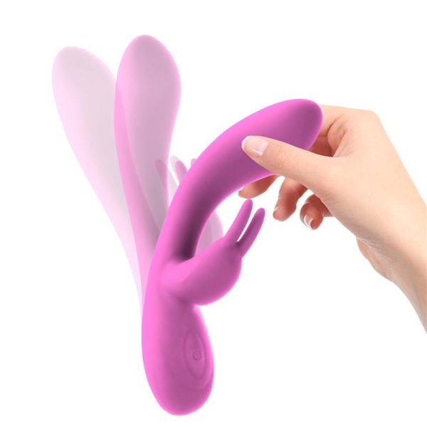 Mauve Vibrador Unibody Silicona Líquida USB Rosa - imagen 4