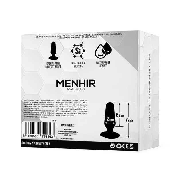 Menhir Plug Anal Silicona Negro - imagen 5