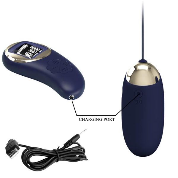 Mina Huevo Vibrador con Control Remoto Pantalla Digital Azul - imagen 9