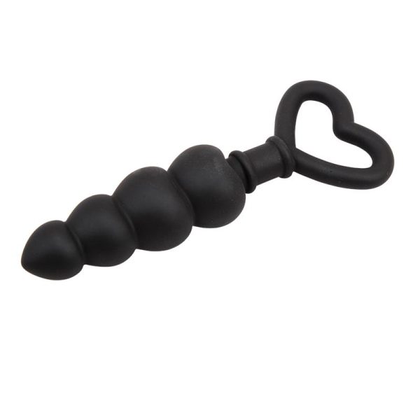 Mini Cadena Anal 15.6 x 3.4 cm Silicona Negro - imagen 3