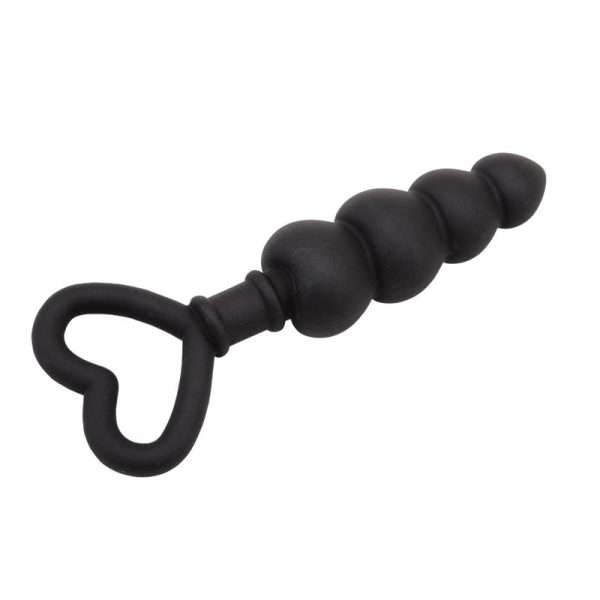 Mini Cadena Anal 15.6 x 3.4 cm Silicona Negro - imagen 4