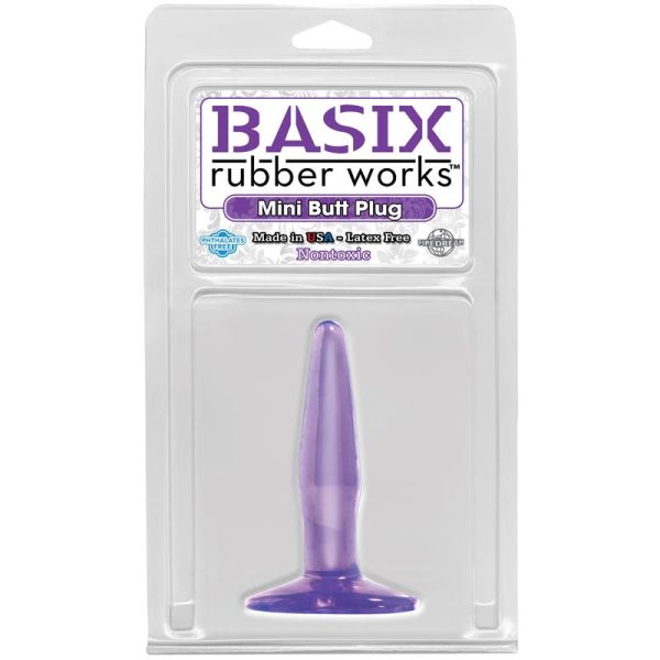 Basix Rubber Works  Mini Butt Plug - Color Púrpura - imagen 2