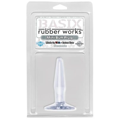 Basix Rubber Works Mini Butt Plug - Color Claro