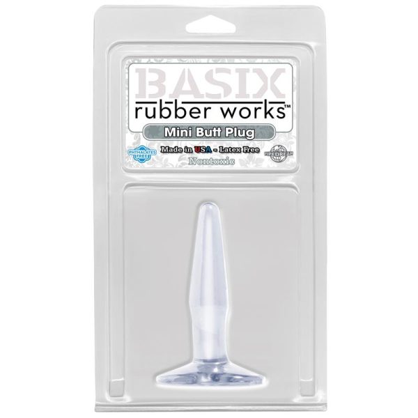 Basix Rubber Works  Mini Butt Plug - Color Claro - imagen 2