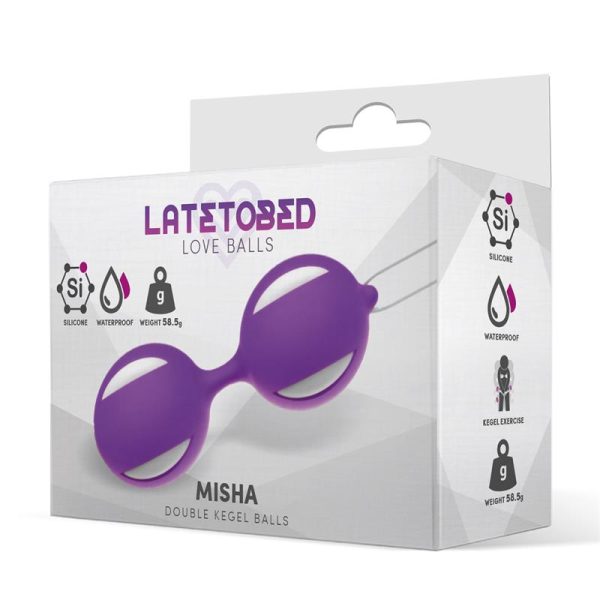 Misha Bola de Kegel Doble Silicona Púrpura - imagen 3
