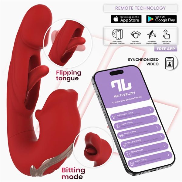 Mouty Vibrador con Función de Mordisqueo y Flipping con App